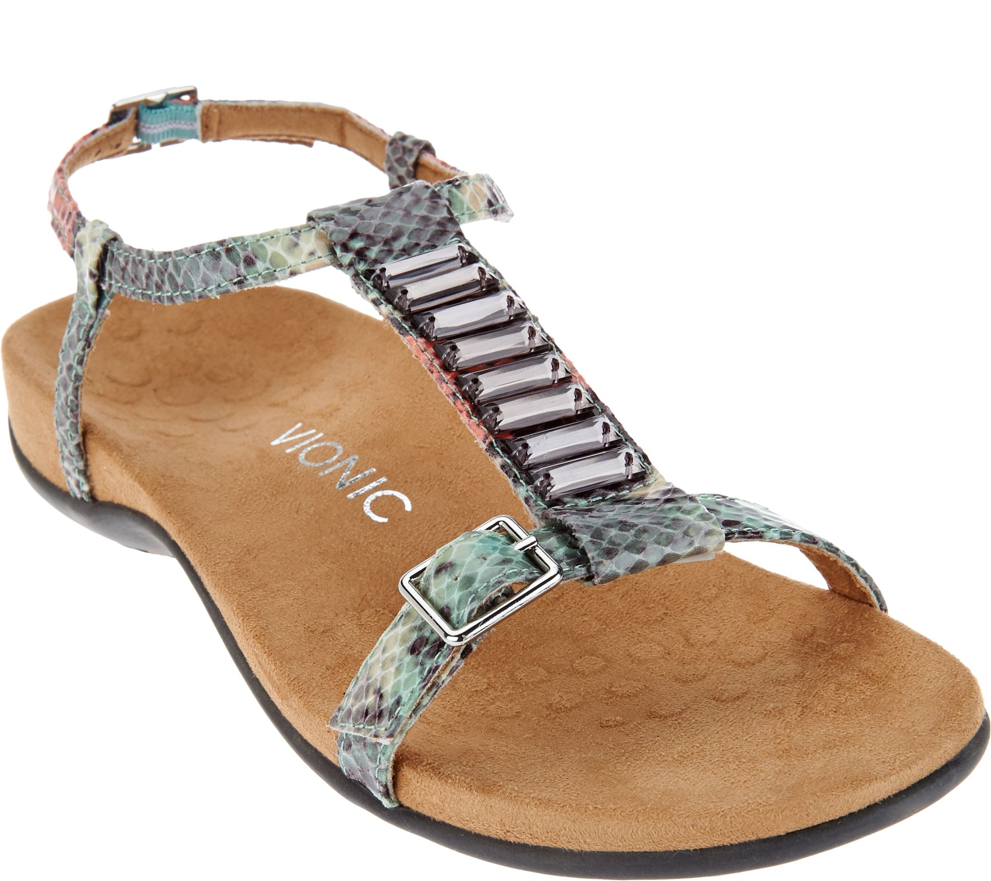 Vionic Orthotic Embellished Tstrap Sandals Navassa Page 1 —