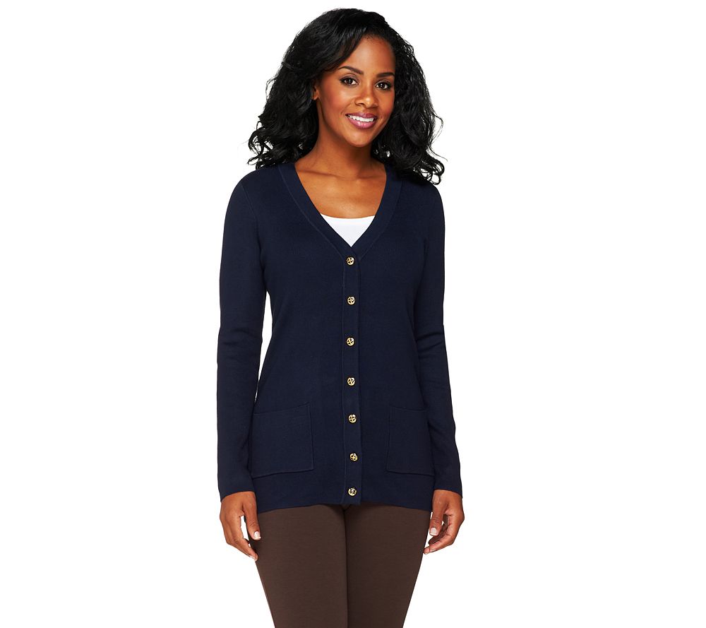 Linea by Louis DellOlio Whisper Knit Button Up Cardigan