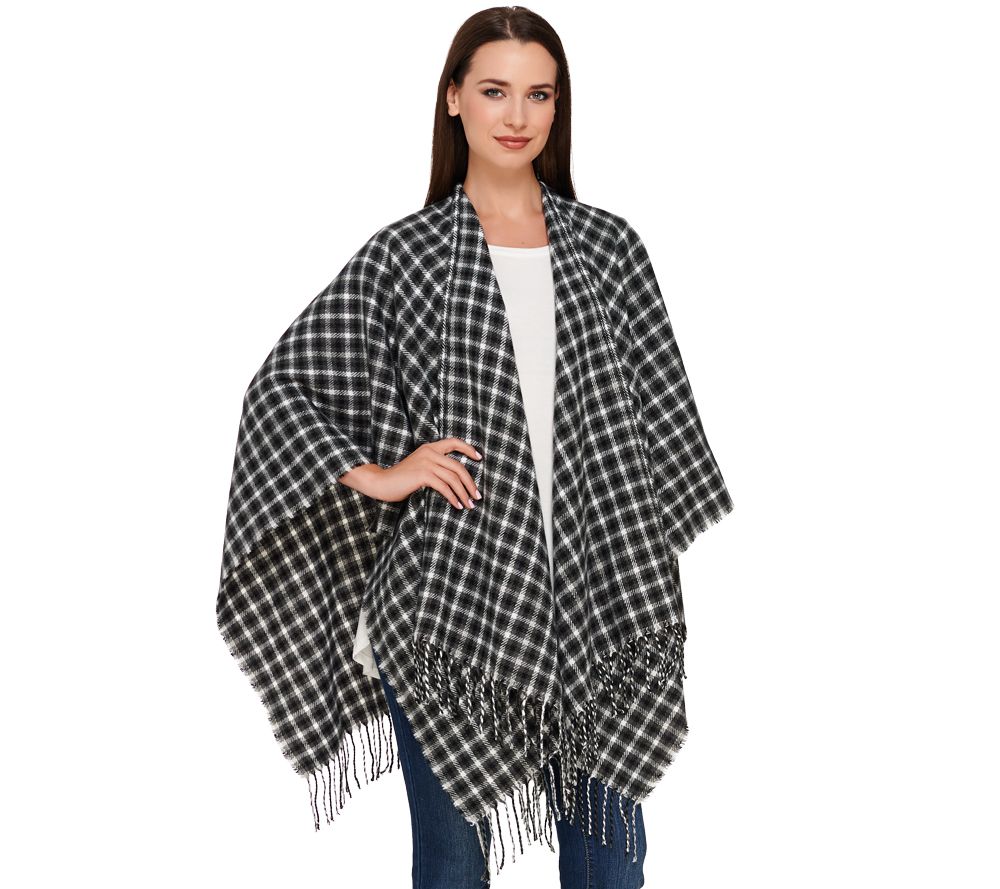  Liz Claiborne New York Heritage Collection Plaid Ruana - A267307