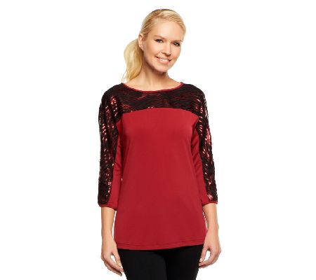 qvc sequin tops