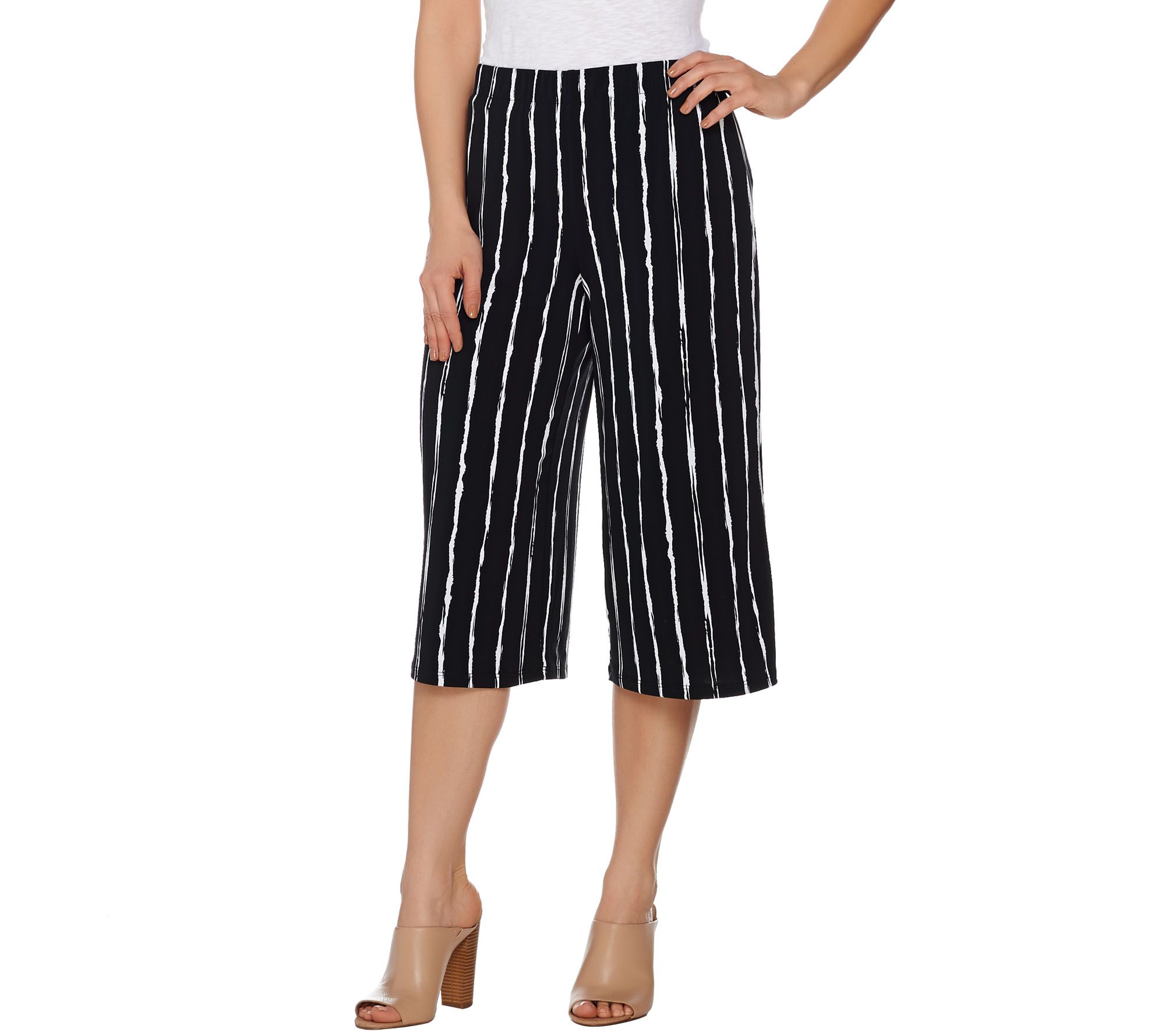 qvc susan graver liquid knit crop pants