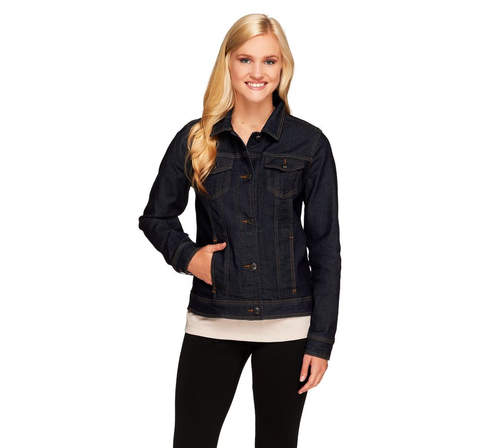 Liz Claiborne New York Denim Button Front Jean Jacket