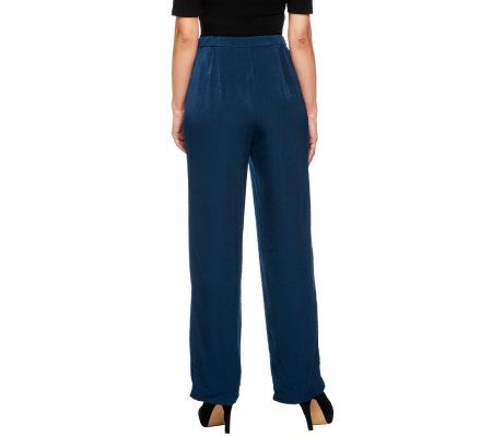 Linea by Louis DellOlio Woven Fly Front Pants w/ Side Pockets