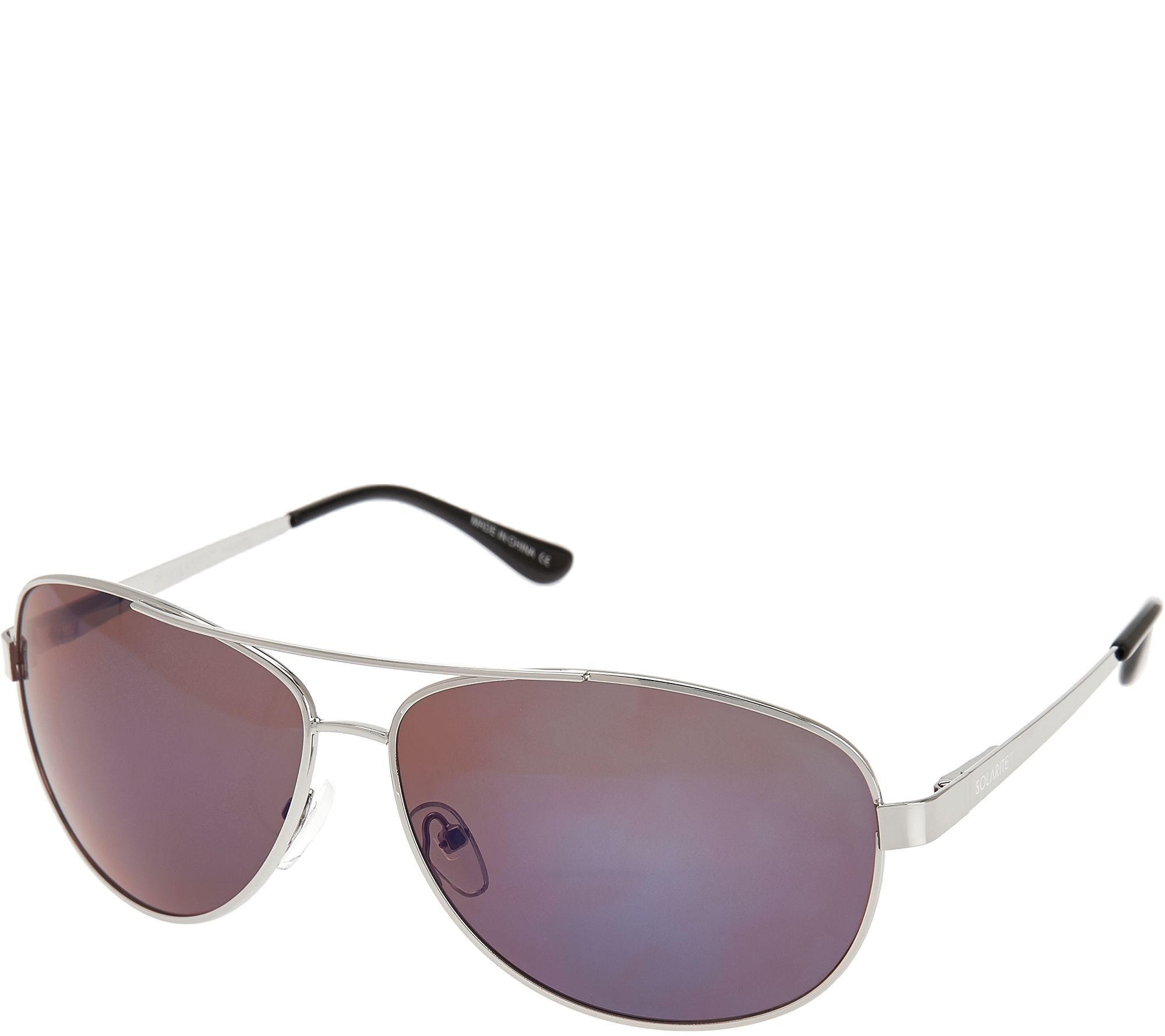 Solarite Spirit Aviator Frame Sunglasses with Microfiber Case Page 1