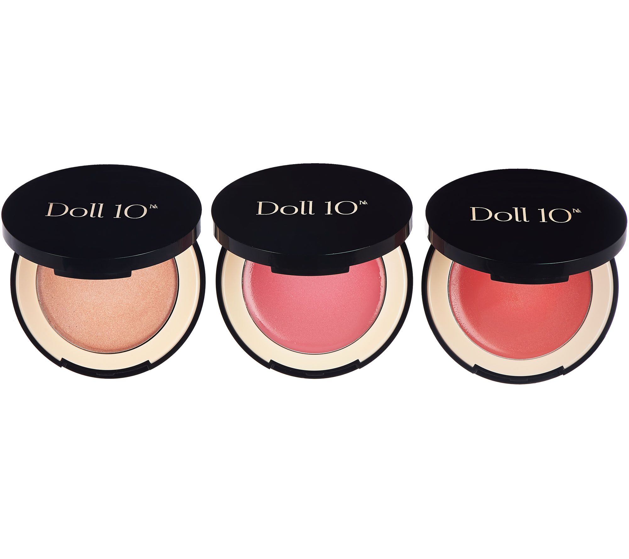 Doll 10 HydraGel Cream Blush & Highlighter Trio Page 1 —