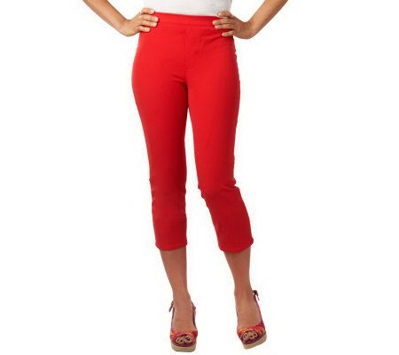  Isaac Mizrahi Live! 24/7 Stretch Cropped Pull-On Pants - A223819