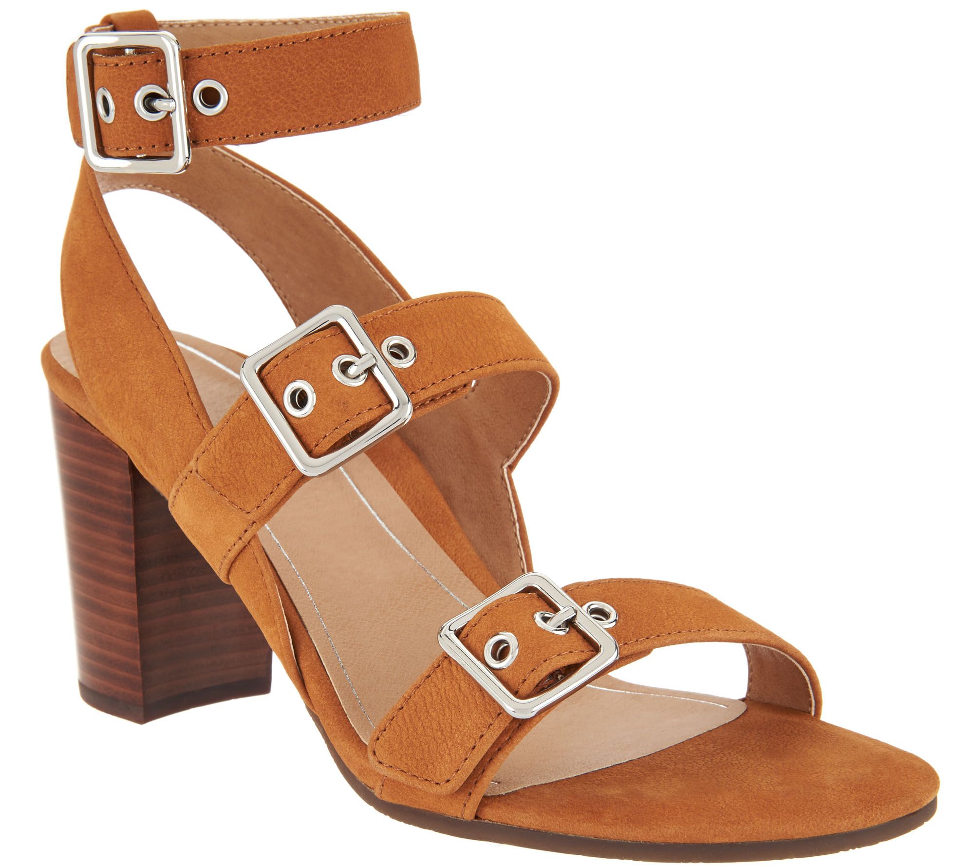 block heel leather sandals