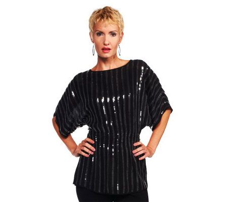 qvc sequin tops