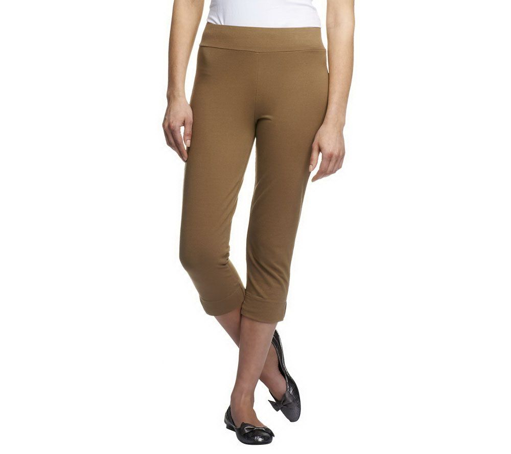 Women With Control Contour Waist PullOn Capri Pants —