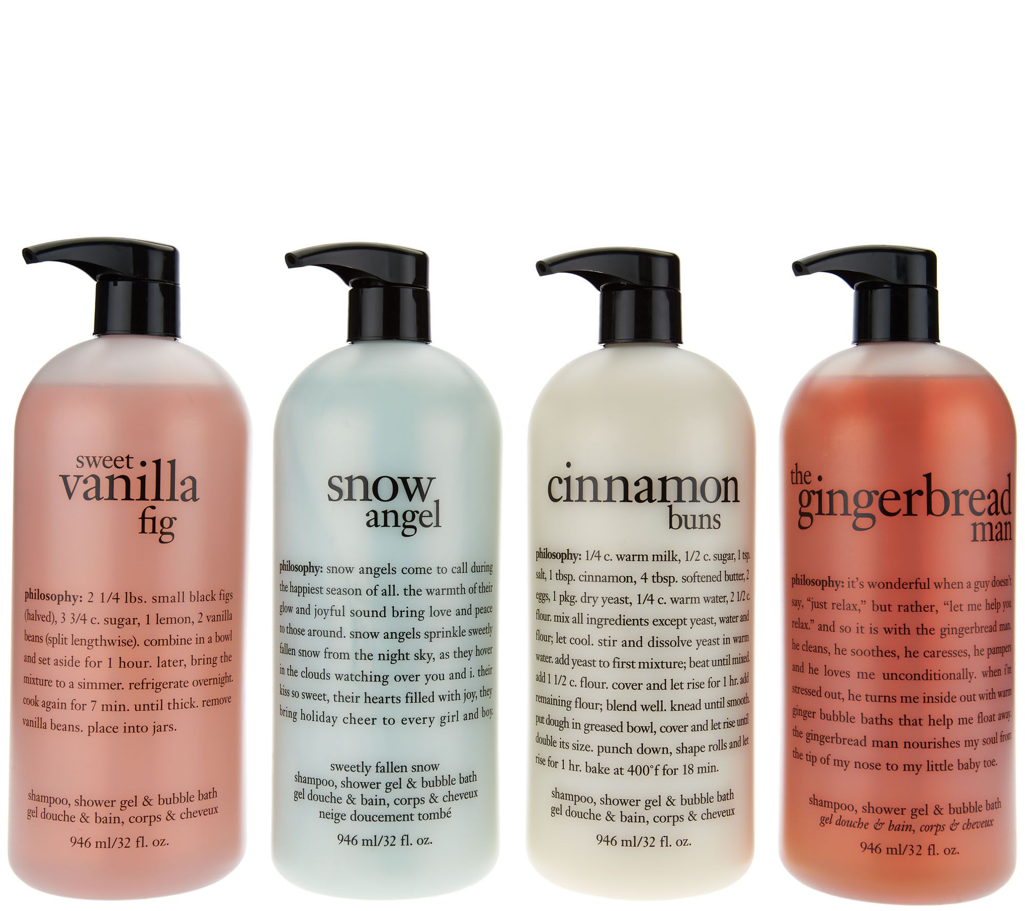 Philosophy Super-size 4-piece Holiday Shower Gel Favorites — Qvc.com