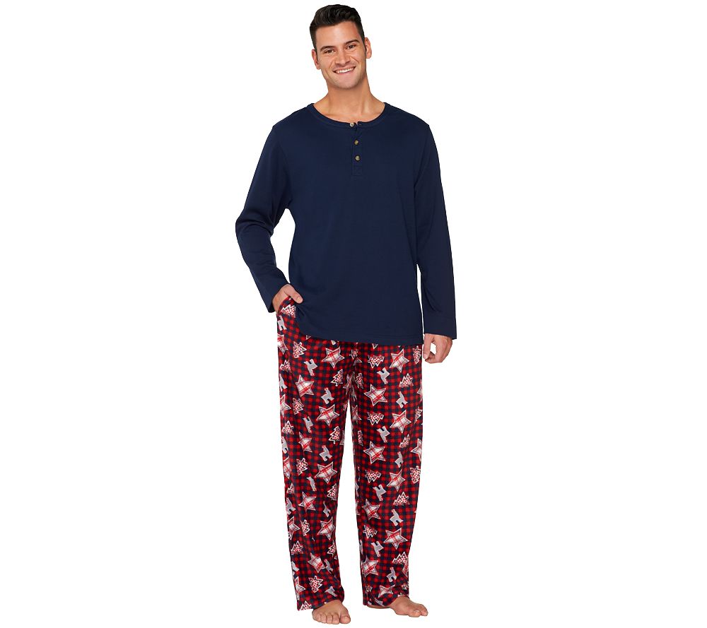 Stan Herman Men's Fleece & Interlock Pajama Set Page 1 —