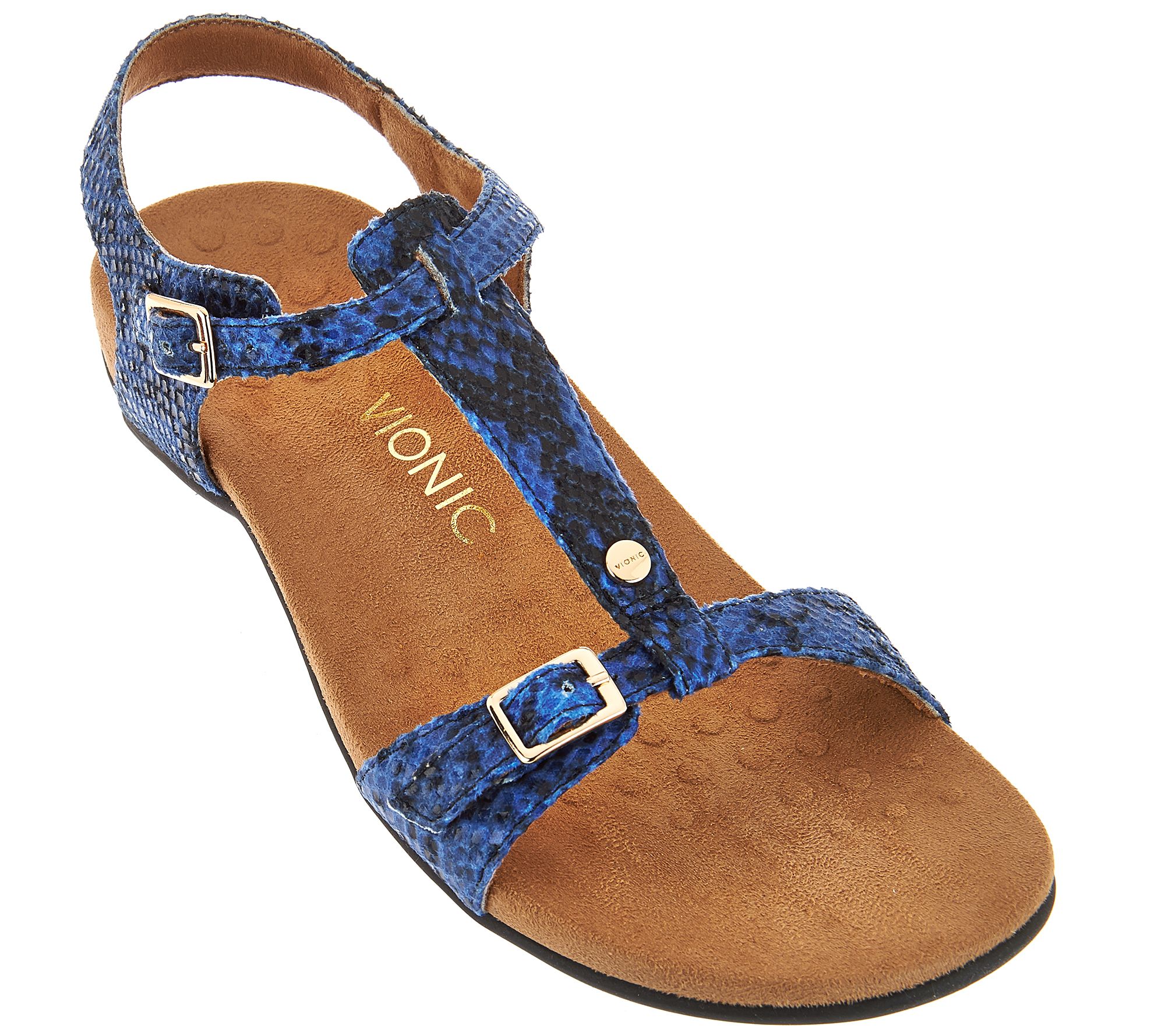 Vionic Orthotic T-Strap Sandals With Adjustable Straps - Isla - Page 1 ...