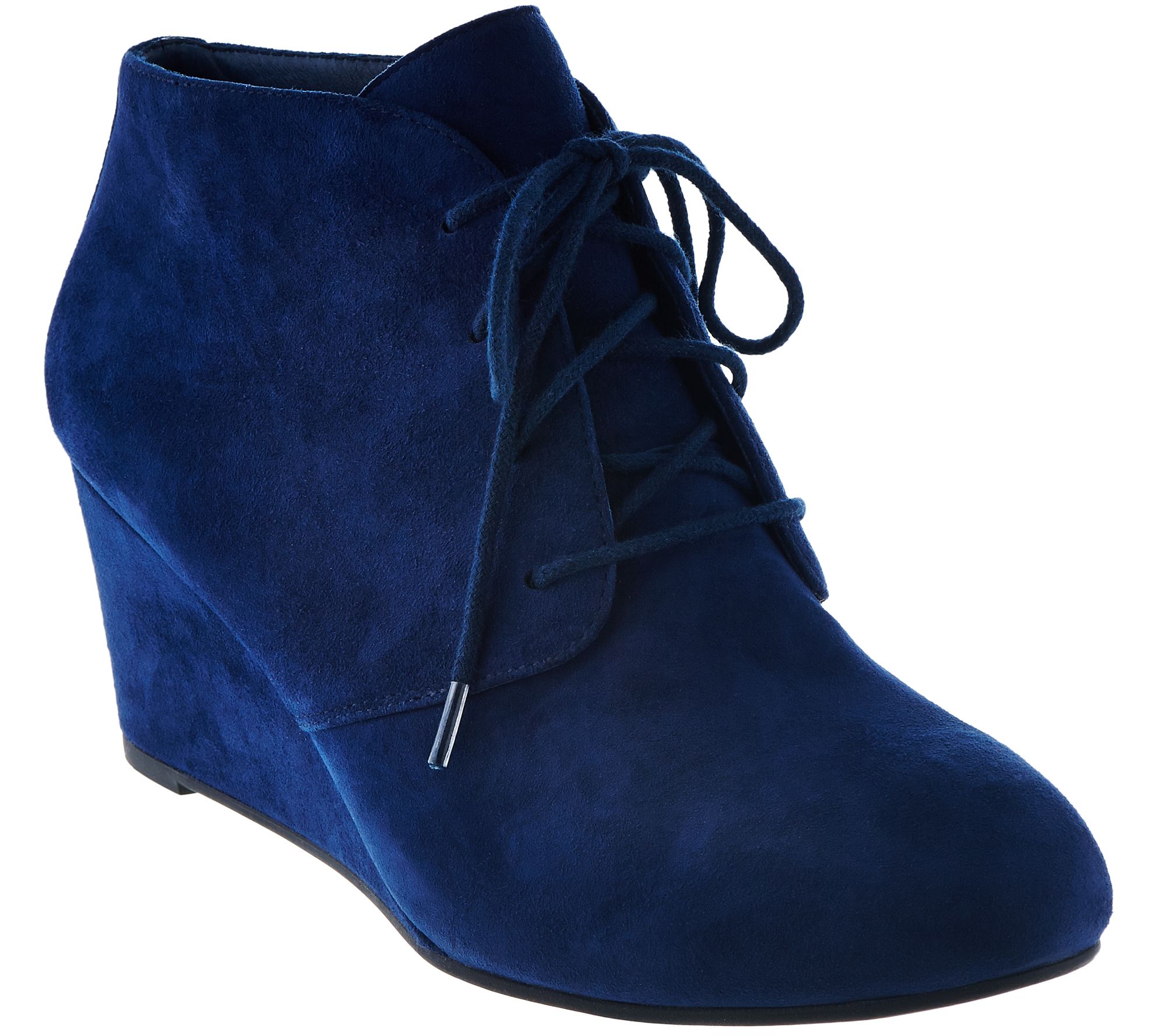 Vionic Orthotic Suede Laceup Wedge Boots Becca Page 1 —