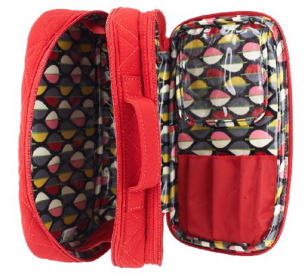 Vera Bradley Microfiber Blush & Brush Make Up Case