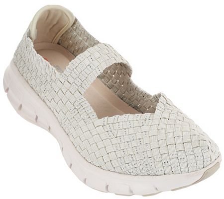 Skechers Woven Mary Janes w/ Memory Foam - Good Vibes