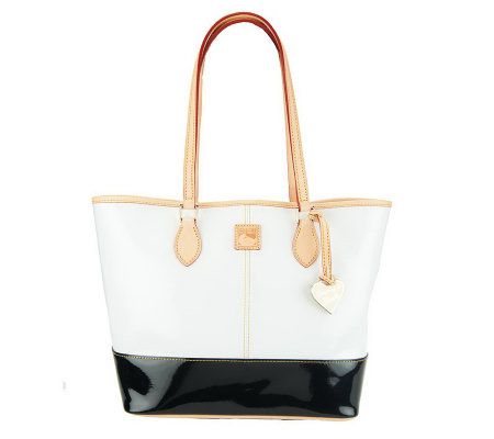 dooney and bourke patent leather shopper