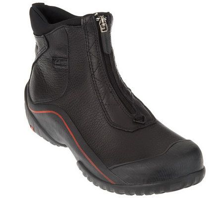 clarks zip front boots