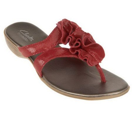 clark leather thong sandals