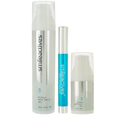 Smileactives Just Brush Teeth Whitening Power Gel & Pen 3 Piece Set