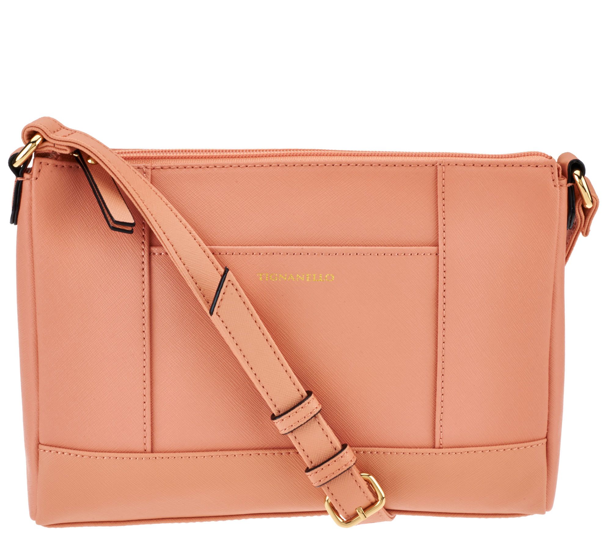 Tignanello Saffiano Leather Zip Top RFID Crossbody Page 1 —