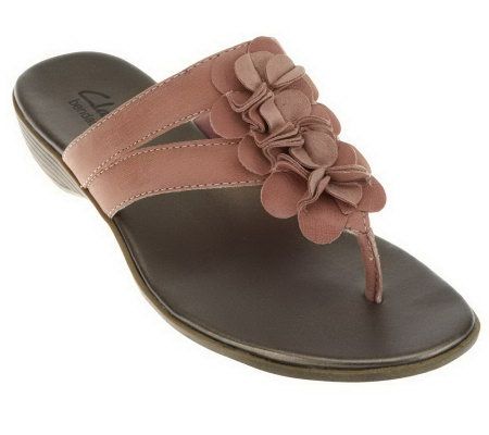 clark leather thong sandals