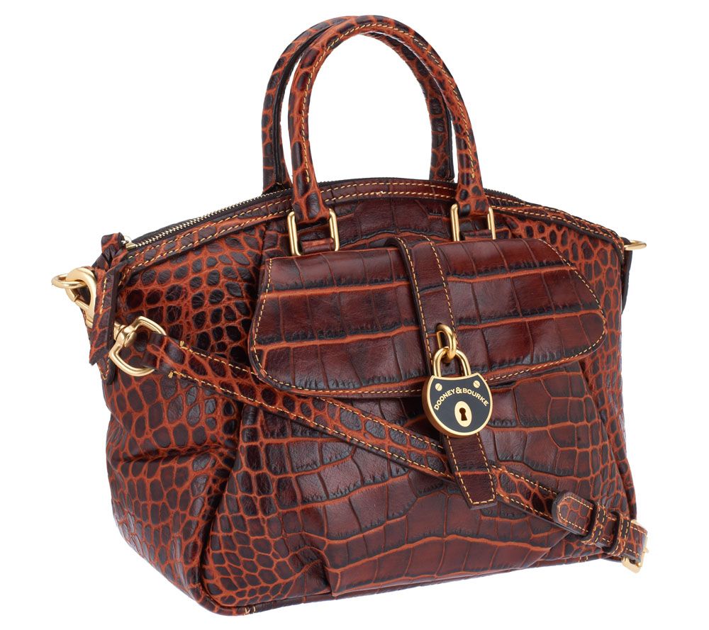 dooney and bourke croco fino satchel