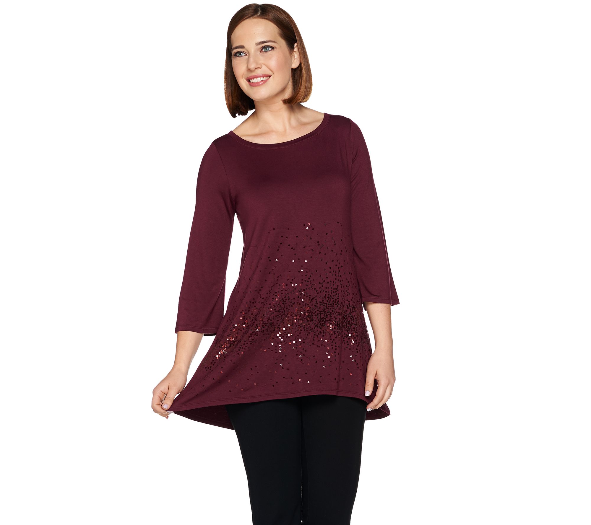 qvc sequin tops