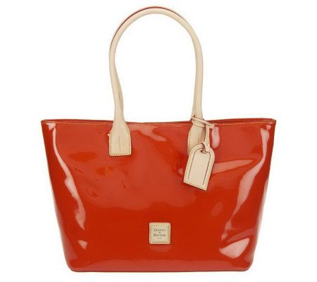 dooney and bourke patent leather shopper