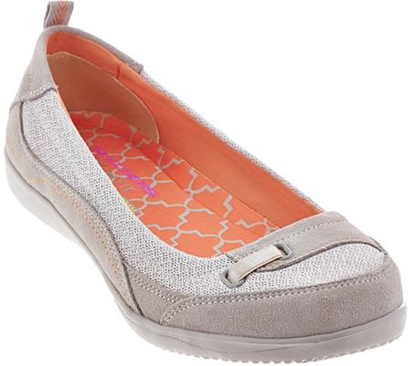 Skechers Linen & Suede Slip on Shoes w/ Memory Foam - Dabble
