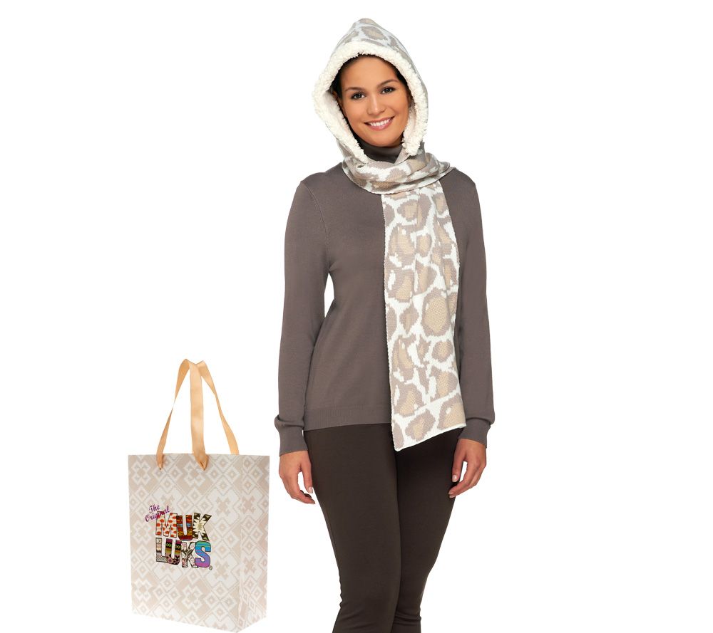 sherpa hooded scarf