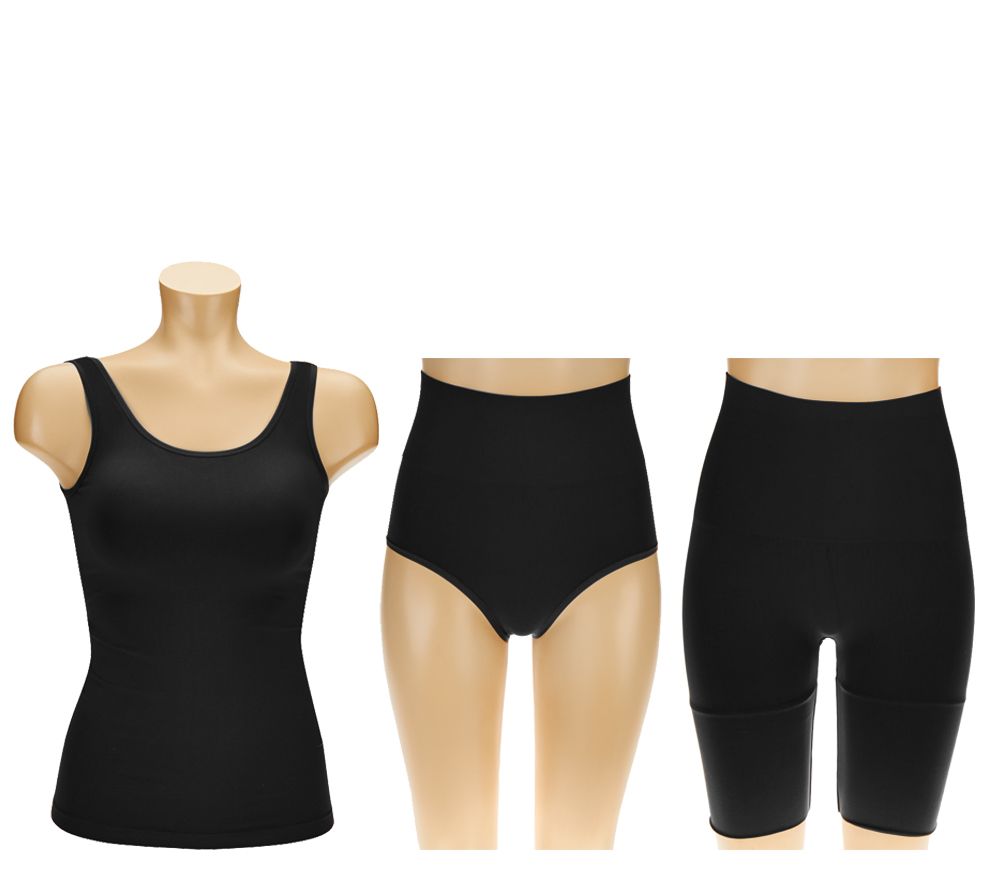"As Is" Legacy Shapewear Wardrobe with Cami, Long Short and Brief —