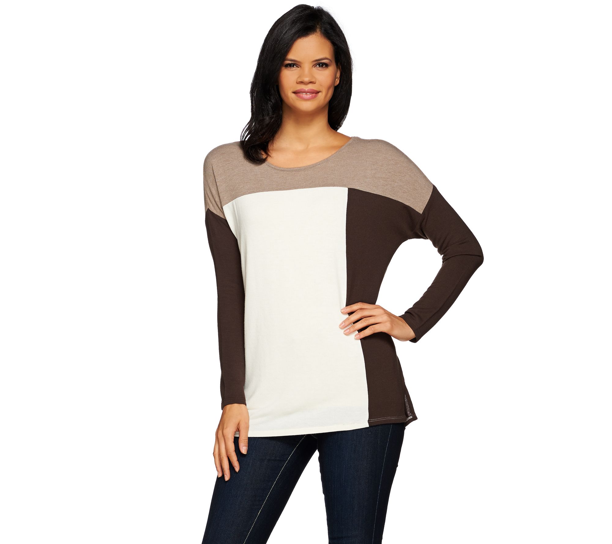 Women with Control Controlways ColorBlock Knit Tunic Page 1 —