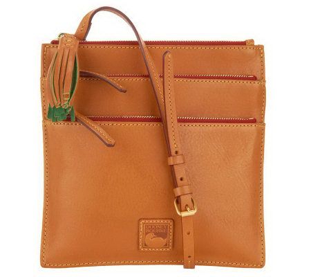 dooney and bourke triple zip crossbody bag leather