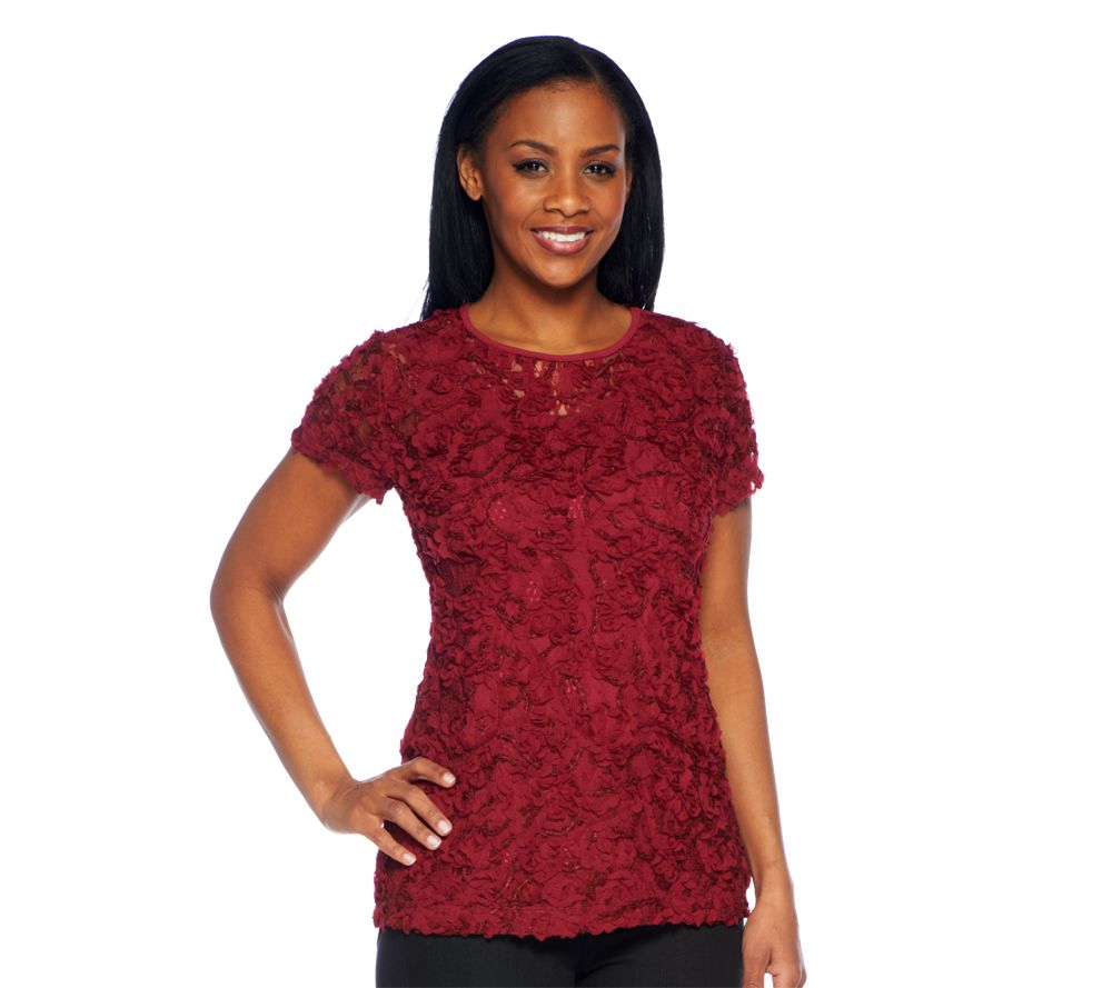 George Simonton Jacquard Knit T-Shirt with Milky Knit Back