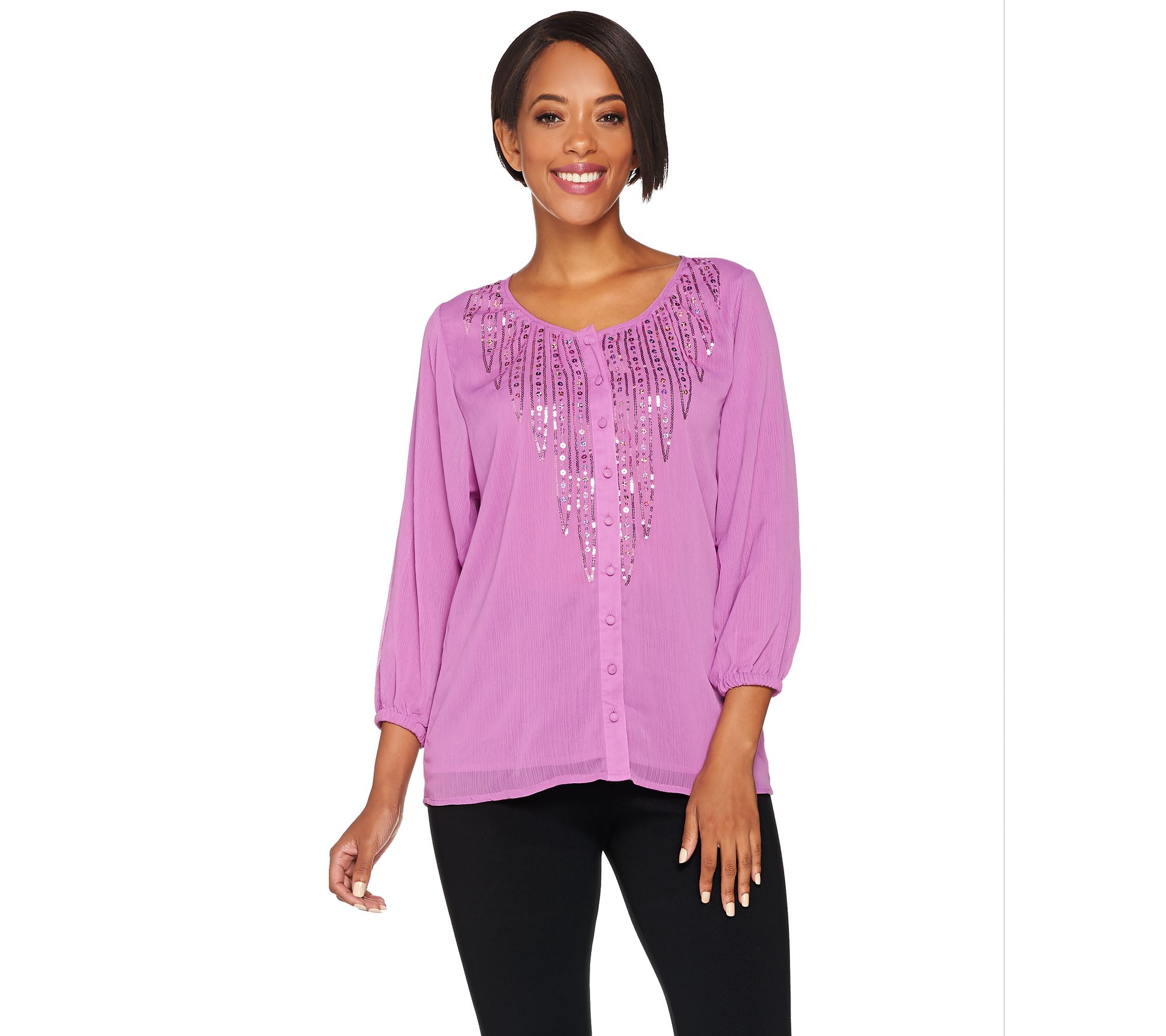 qvc sequin tops