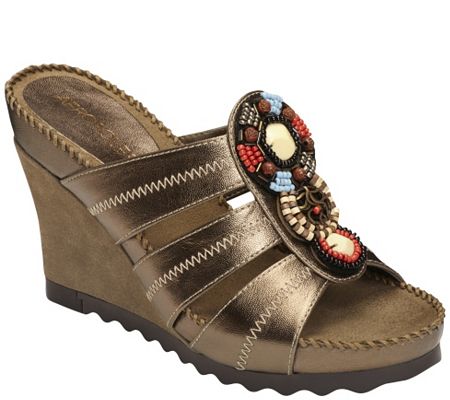 Aerosoles Wedge Slide Sandals - Cobblestone