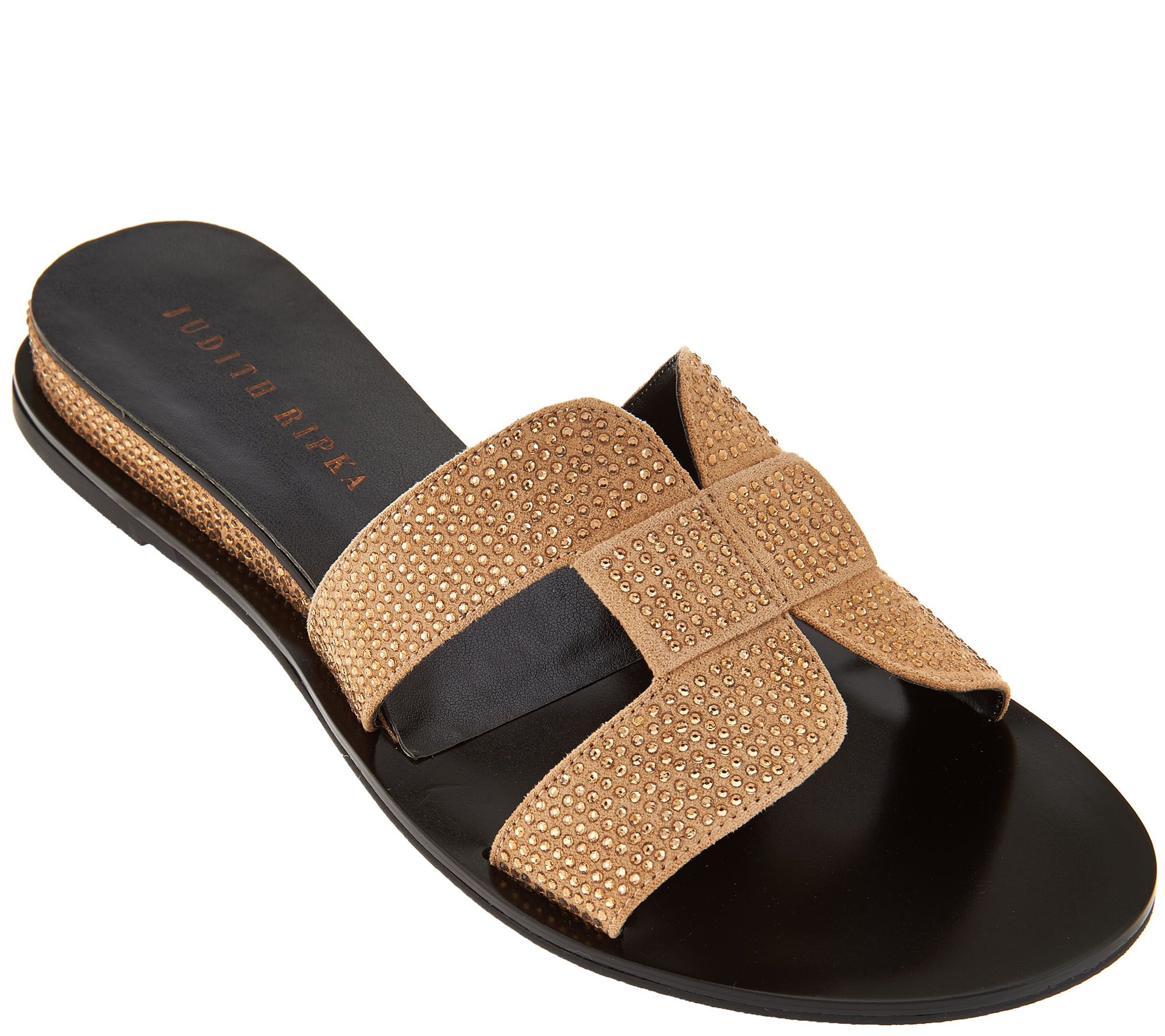 Judith Ripka Embellished Slide Sandals - Sloane