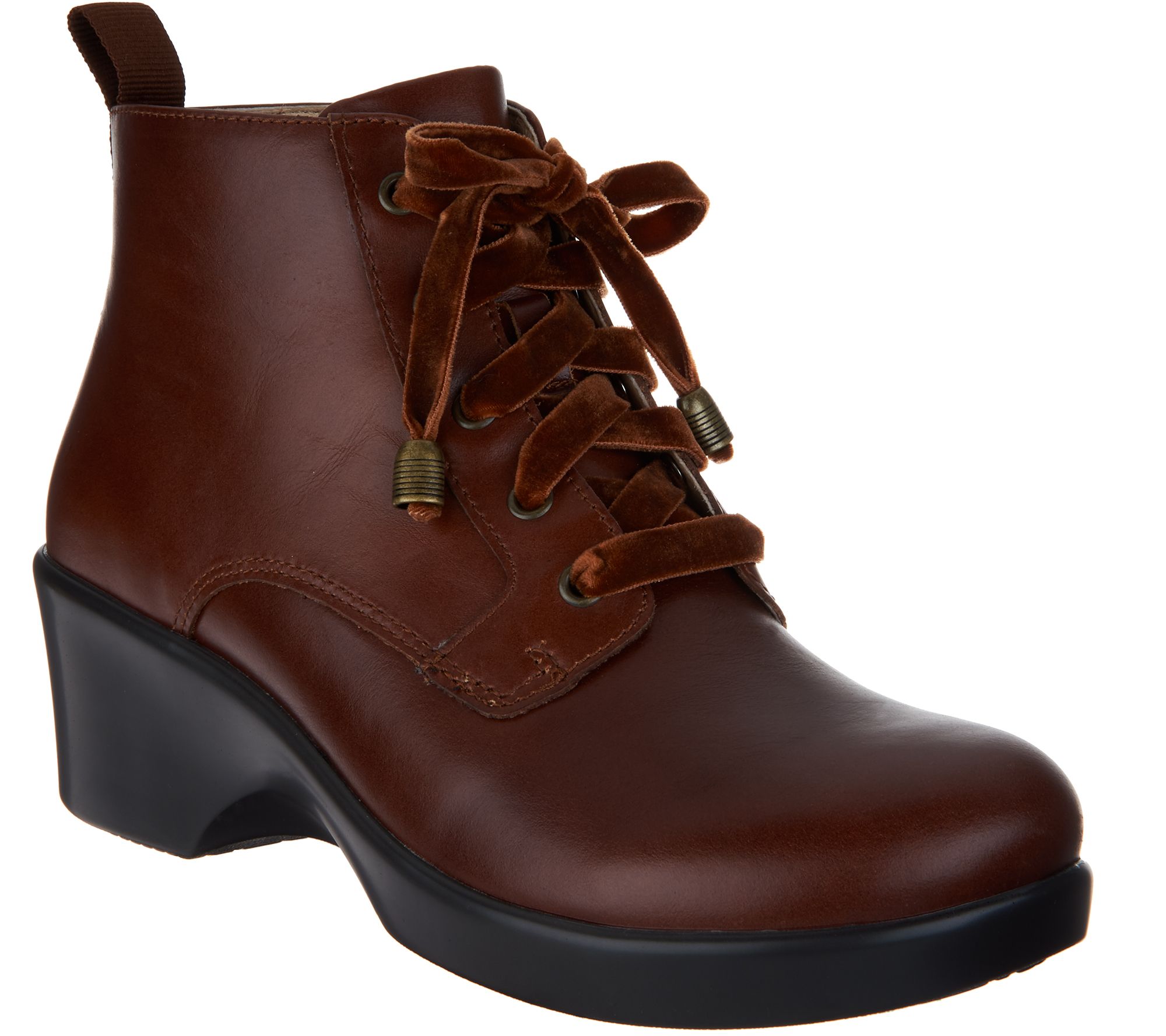 alegria leather ankle boots