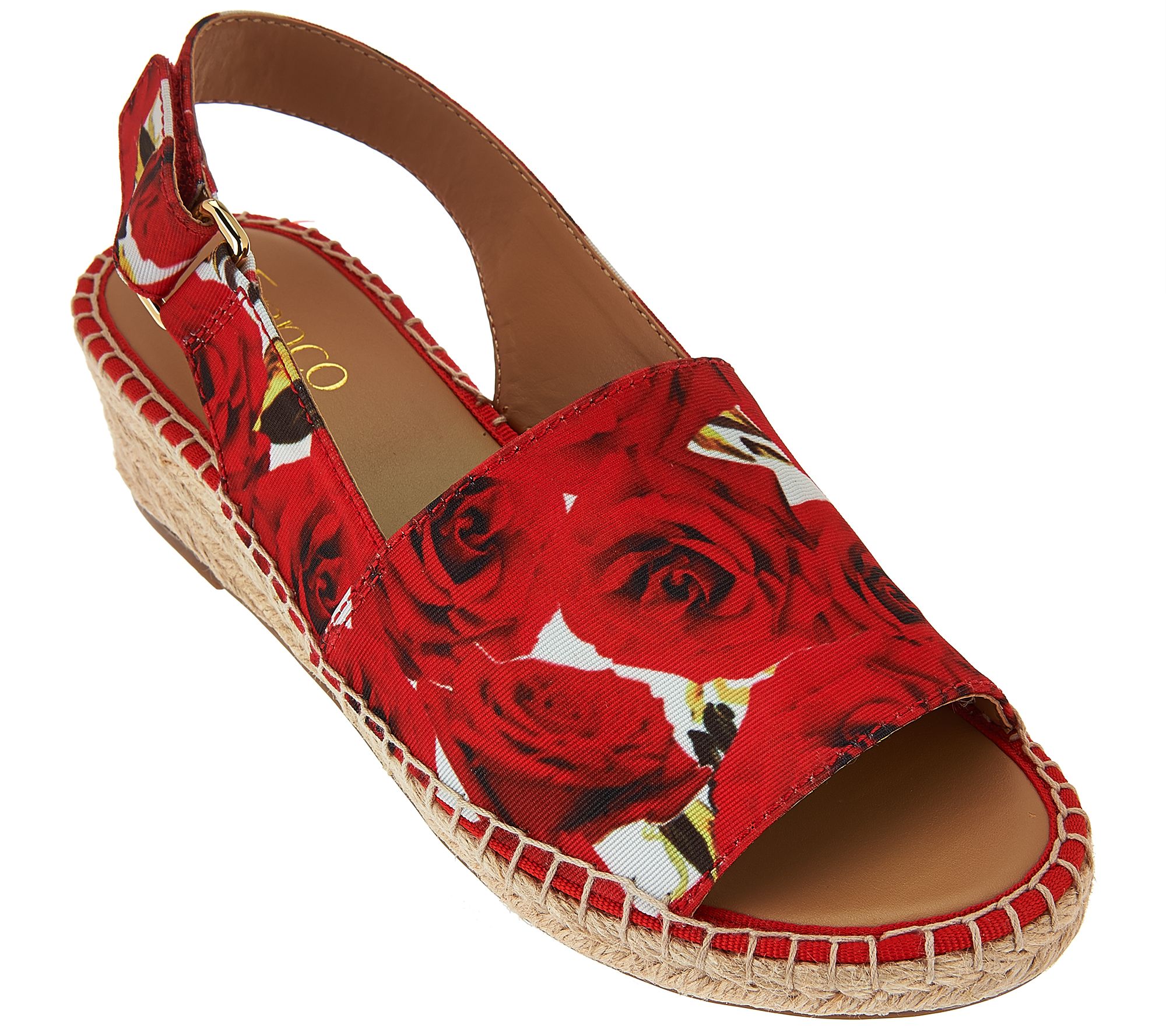 Franco Sarto Slingback Espadrille Wedges - Leanne