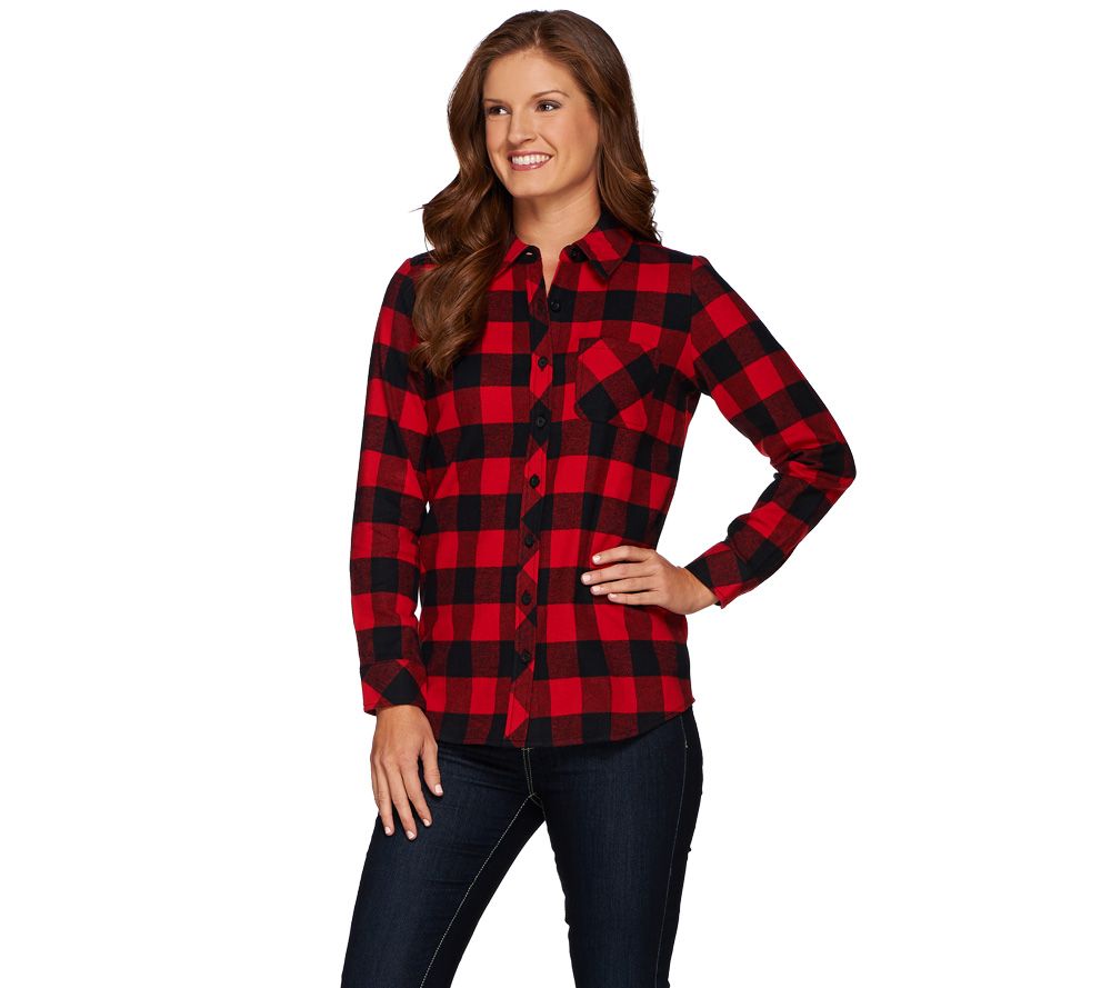 big flannel shirts women's