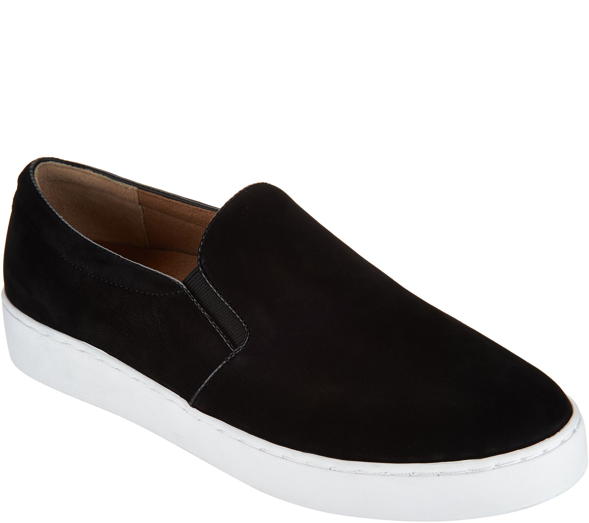 Vionic Orthotic Leather or Suede Slip-On Shoes - Midi â QVC.com