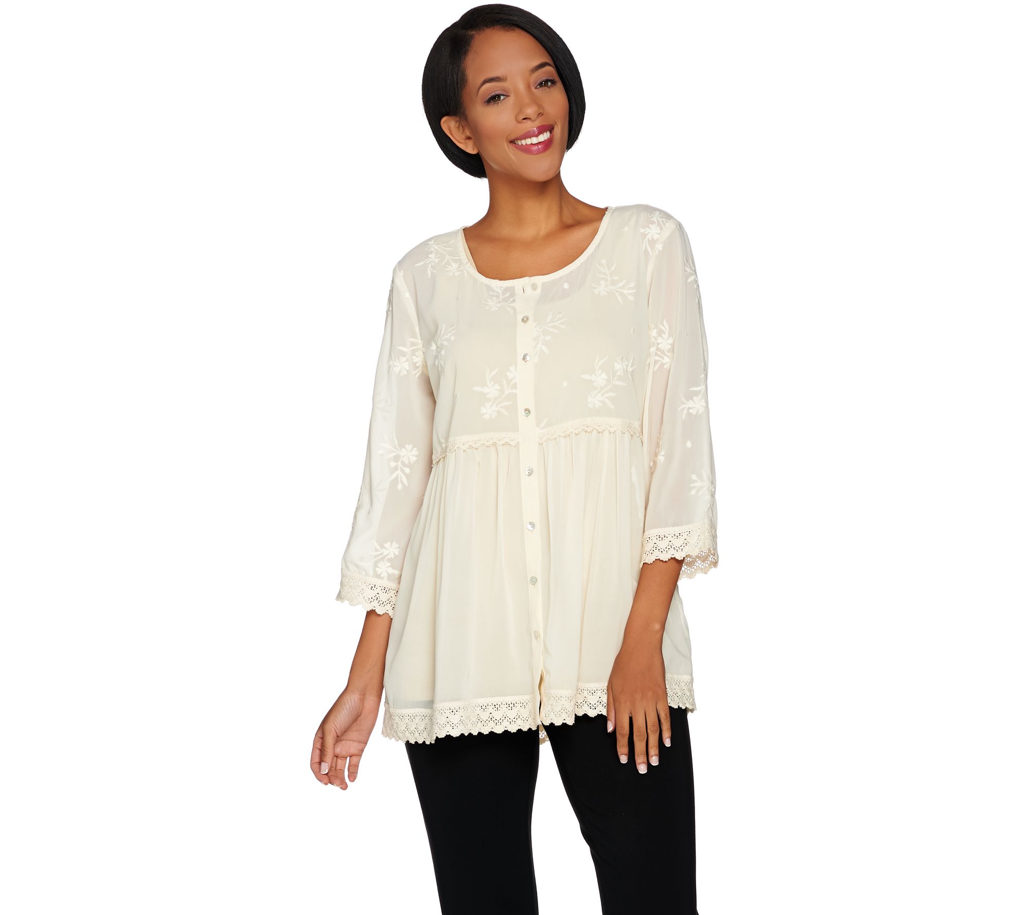 qvc white blouses