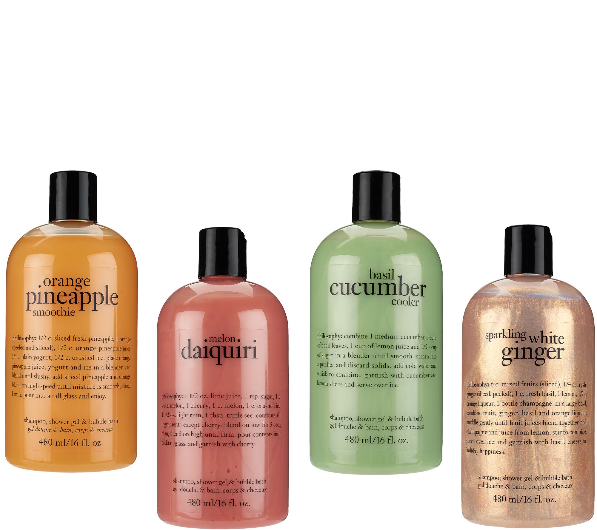 philosophy sweet & creamy 4 piece shower gel collection —