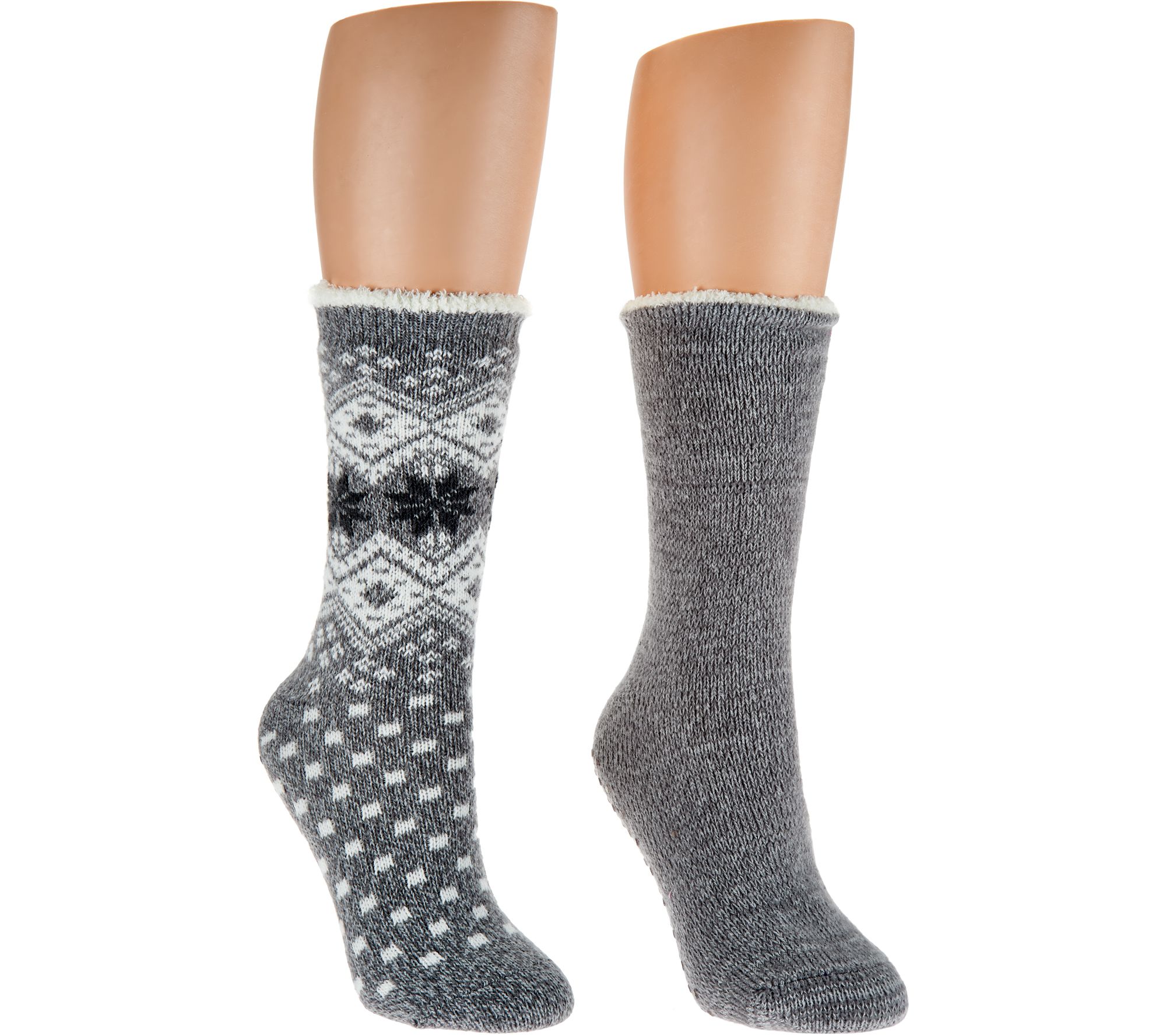 Cuddl Duds Plushfill Cozy Lined Cabin Socks Set of 2 Page 1 —