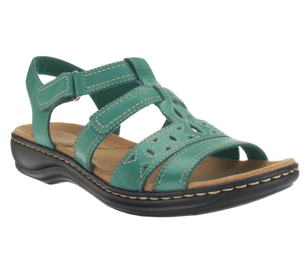 Clarks Bendables Leisa Apple Leather Multi Strap Sandals