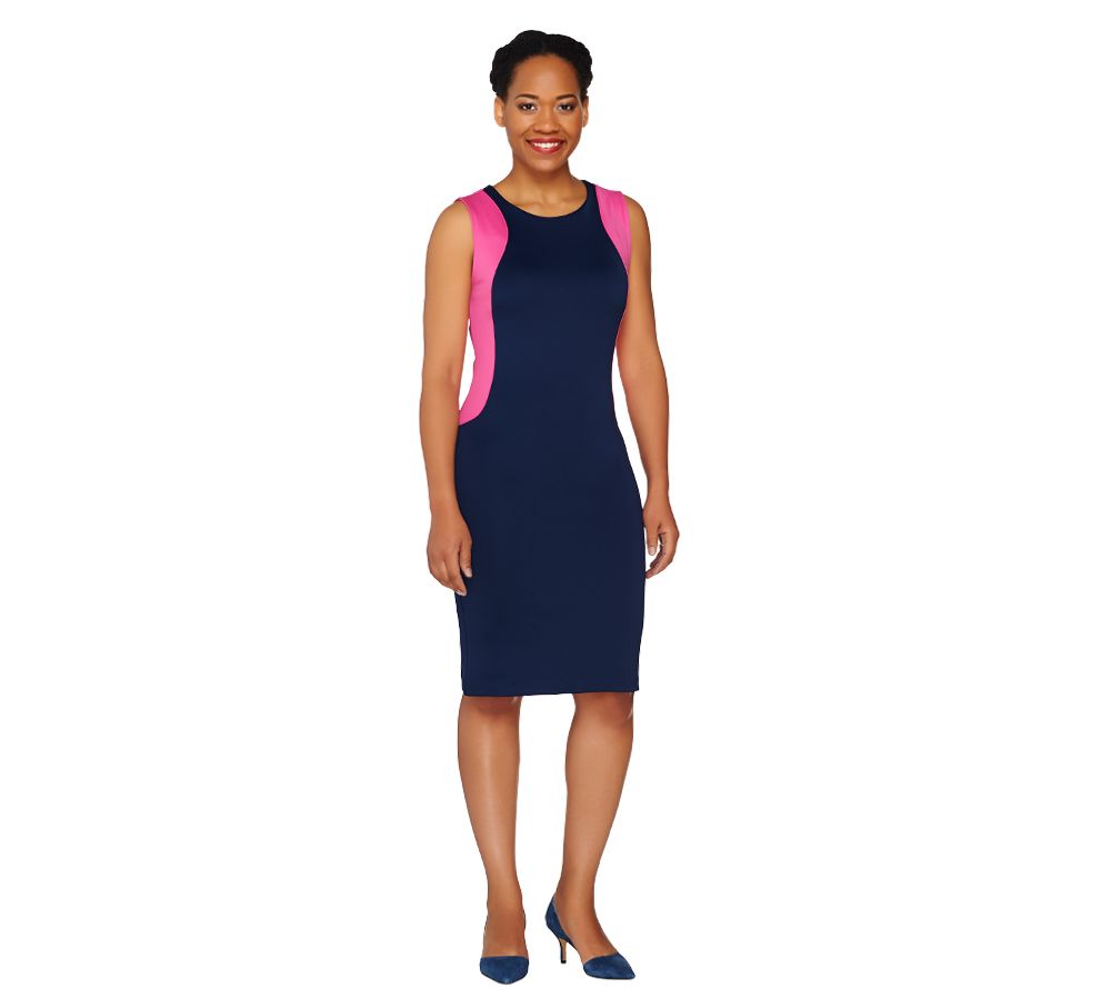 View by Walter Baker Petite Sleeveless Scuba Dress