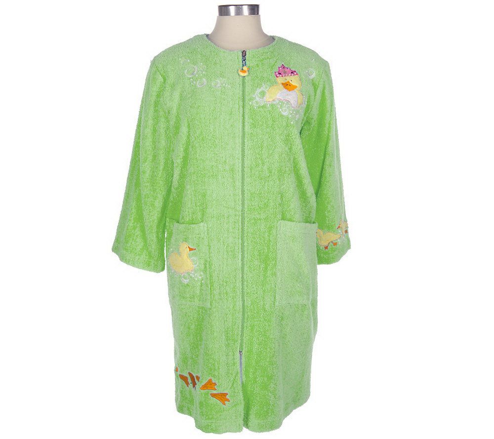 zip front caftan robe