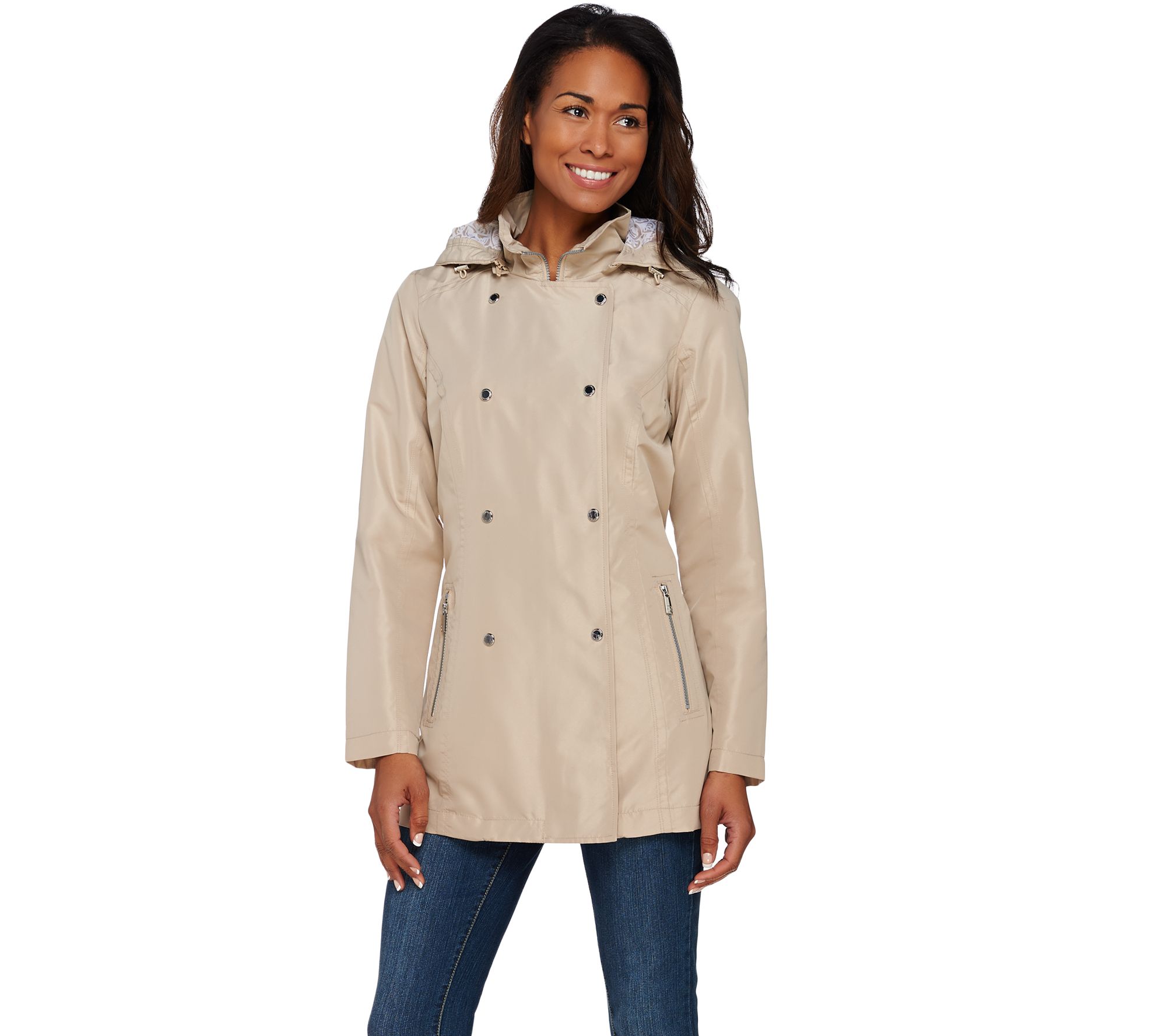 Liz Claiborne New York Double Breasted Trench Coat Page 1 —