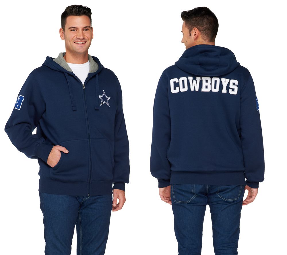 NFL Dallas Cowboys Fully Lined Sherpa Zip Up Hoodie &hellip;