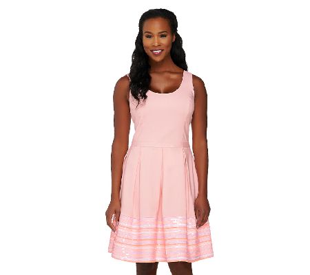 Isaac Mizrahi Live! Special Edition Sequin Stripe Dress - A262093